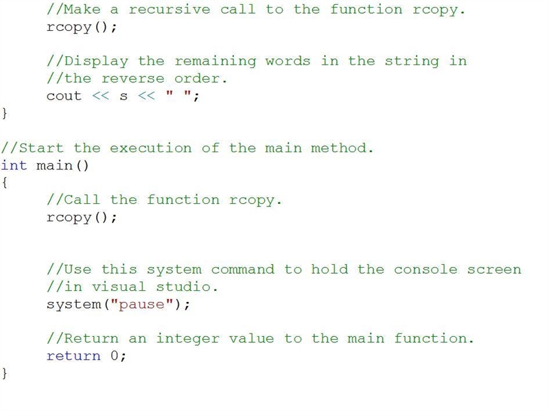 Write the definition of a function named rcopy that reads all the strings remaining-example-2