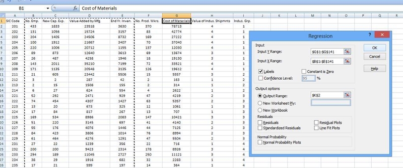 Use Excel to develop a regression model for the Hospital Database (using the &quot-example-2