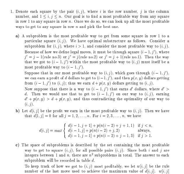 Suppose that you are given an n x n checkerboard and a checker. You must move the-example-1