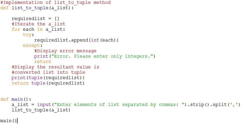 Write a function that takes a list as a parameter, converts every element in the list-example-1