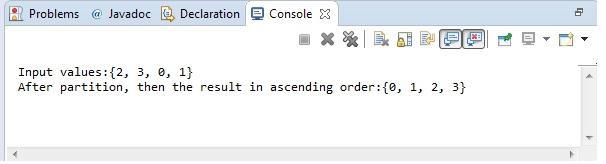 Create a public non-final class named Quicksort that extends Partitioner. Implement-example-1