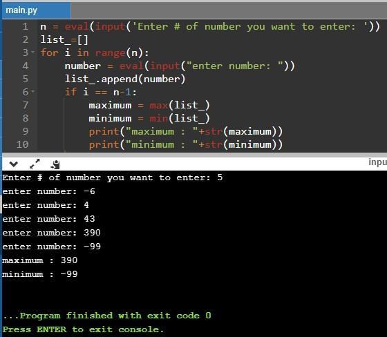 Write a program that will accept n number of integers from the keyboard. When the-example-1