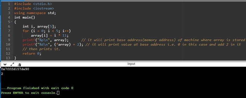 In the following program, if the first printf() statement prints 0x0256, what will-example-1