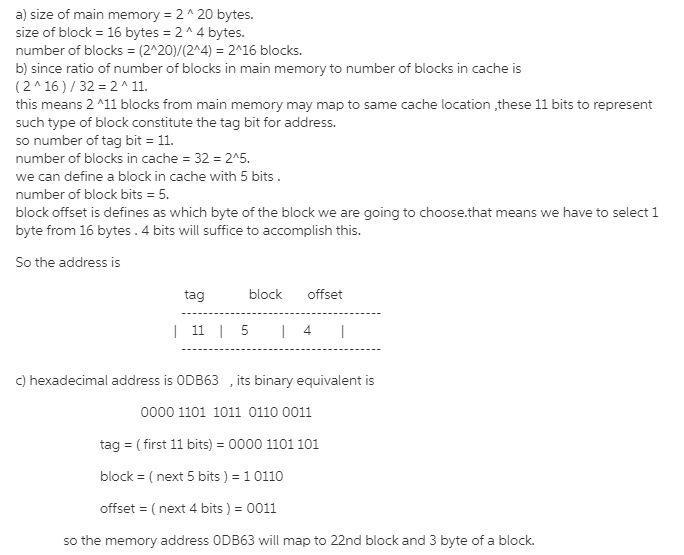 Suppose a computer using direct mapped cache has 220 bytes of byte-addressable main-example-1