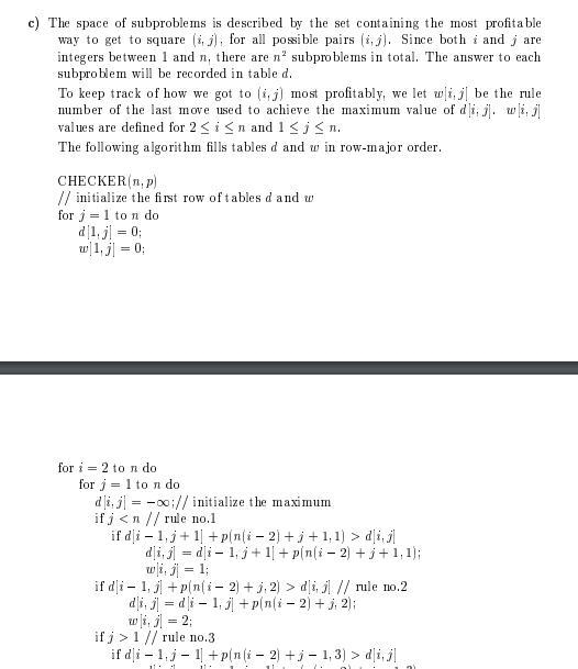 Suppose that you are given an n x n checkerboard and a checker. You must move the-example-2