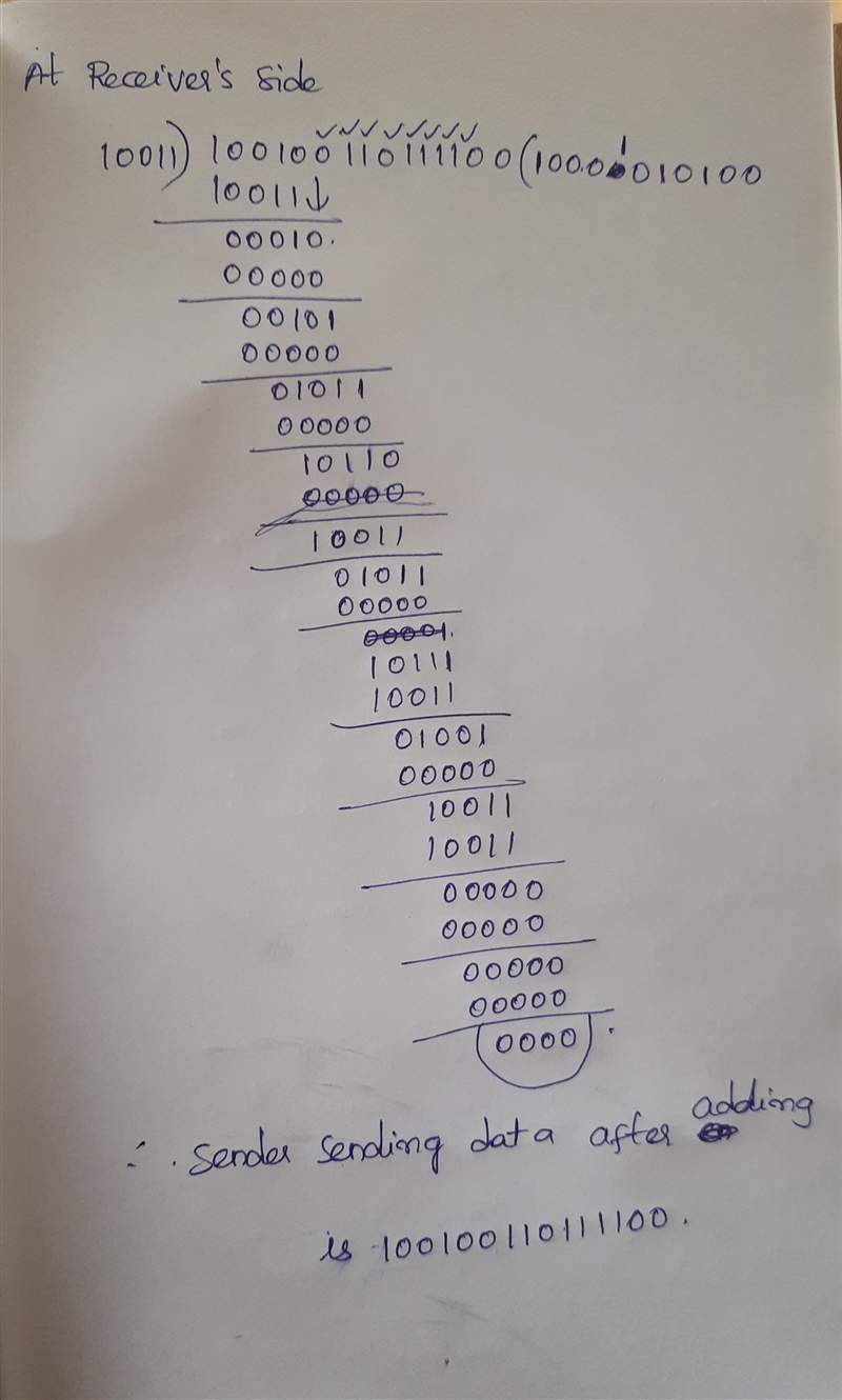 Cyclic Redundancy Check (CRC) is an effective error detection mechanism. Suppose you-example-1