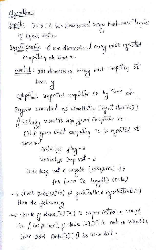 Design an algorithm that answers questions of this type: given a collection of trace-example-1