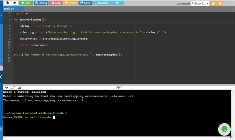 Suppose the count function for a string didn’t exist. Define a function that returns-example-1