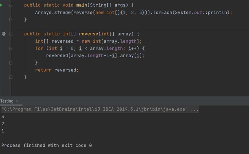 JAVA Write a method that takes an int array and returns a reversed version of the-example-1