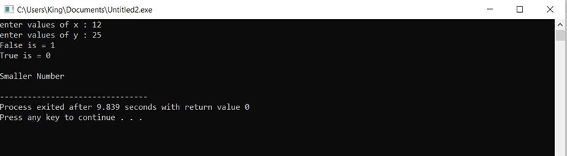 Please write a code for below: Warren has declared and set two int variables named-example-1