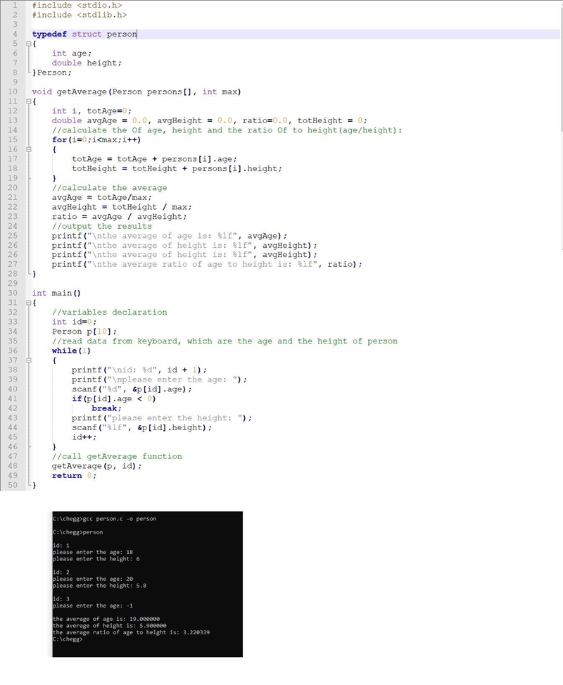 Task:create a struct that looks like:typedef struct person{ int age; double height-example-1