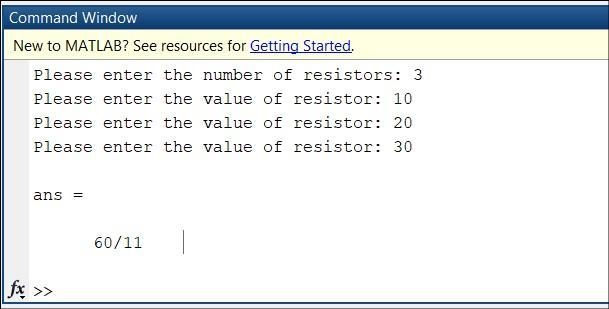 Matlab In this assignment you will write a function that will calculate parallel resistance-example-1