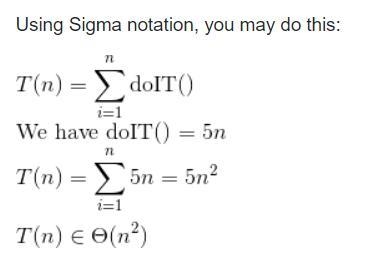 In the following code segment, if the algorithm doIt has an efficiency factor of 5n-example-1