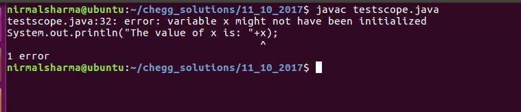 2-Write test programs in java to determine the scope of a variable declared in a for-example-1