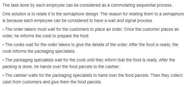 A fast-food restaurant has four kinds of employees: (1) order takers, who take custom-example-2