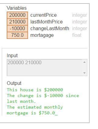 Sites like Zillow get input about house prices from a database and provide nice summaries-example-1