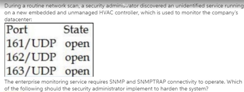 During a routine network scan, a security administrator discovered an unidentified-example-1