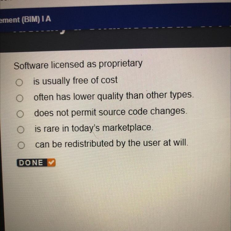 Software licensed as proprietary is usually free of cost often has lower quality than-example-1