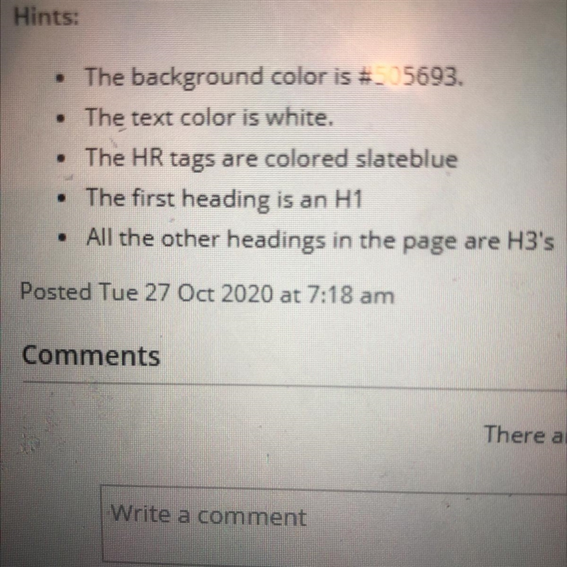 What do type in? What are the HR tags What are the h3 headings-example-1