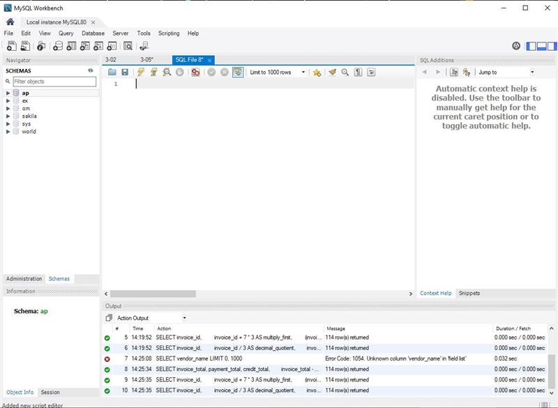 MySQL Questions? Write a SELECT statement that returns three columns from the Vendors-example-1