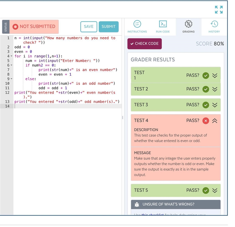 Assignment 4 evens and odds Write a program that will ask a user for how many numbers-example-1