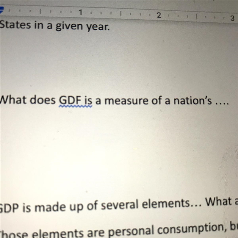 What does GDF is a measure of a nations?-example-1