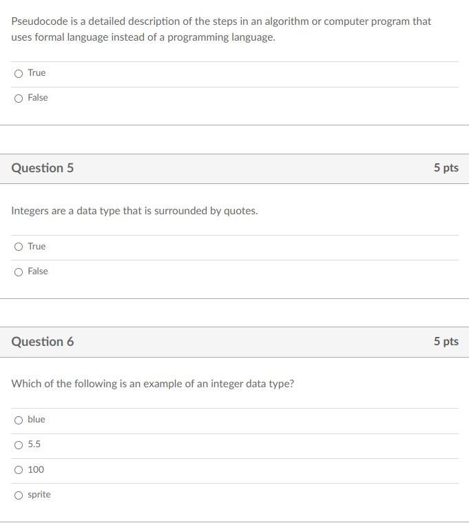 first 2 questions are true or false the last question is multiple choice. 7th grade-example-1