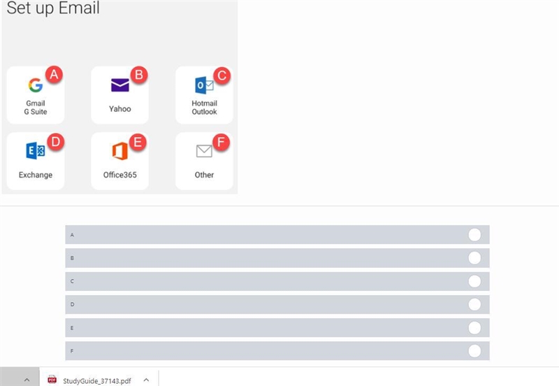 From this mobile device screen, where would an administrator tap to set up a corporate-example-1