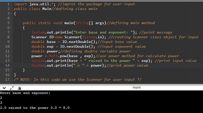 1. Here is a program segment to find the quantity base . Both base and exp are entered-example-1