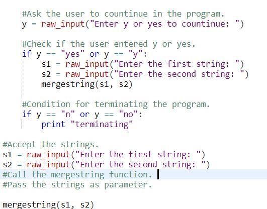 Given two strings s1 and s2 of same length.Create a new string consisting of the last-example-2