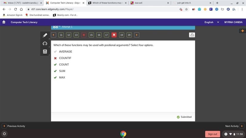 Which of these functions may be used with positional arguments? Select four options-example-1