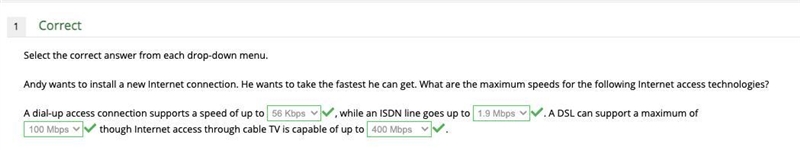 Andy wants to install a new Internet connection. He wants to take the fastest he can-example-1