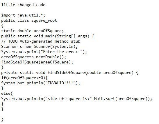 In mathematics, the square root of a negative number is not real; in Java therefore-example-2