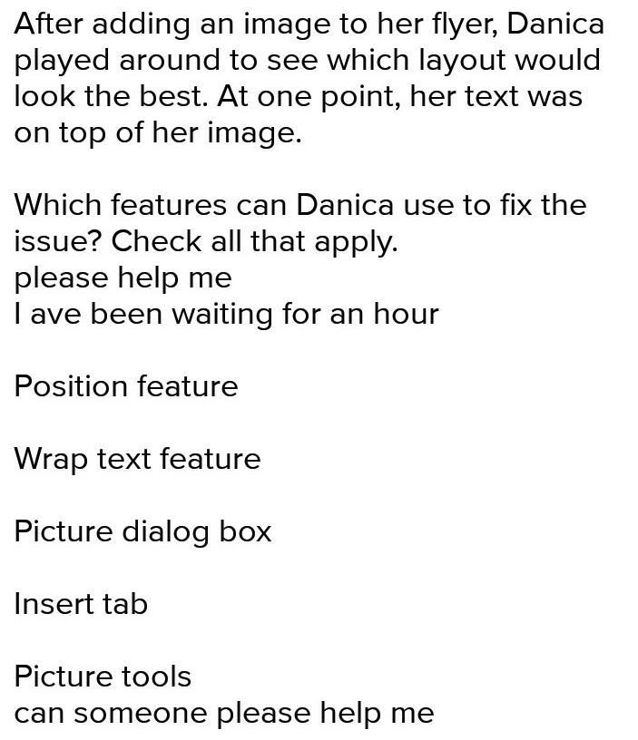 Which features can Danica use to fix the issue-example-1