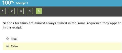 Scenes for films are almost always filmed in the same sequence they appear in the-example-1
