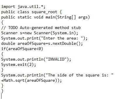 In mathematics, the square root of a negative number is not real; in Java therefore-example-1