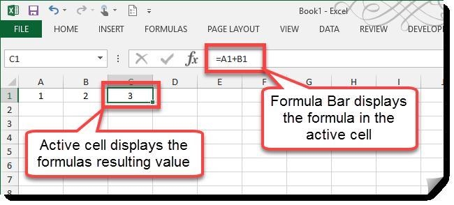 To see the formula in a cell, look at the___ Name Box Formula Bar status bar title-example-1