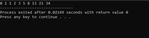 Write a program in QBASIC to display the first 10 numbers of the fibonacci series-example-1