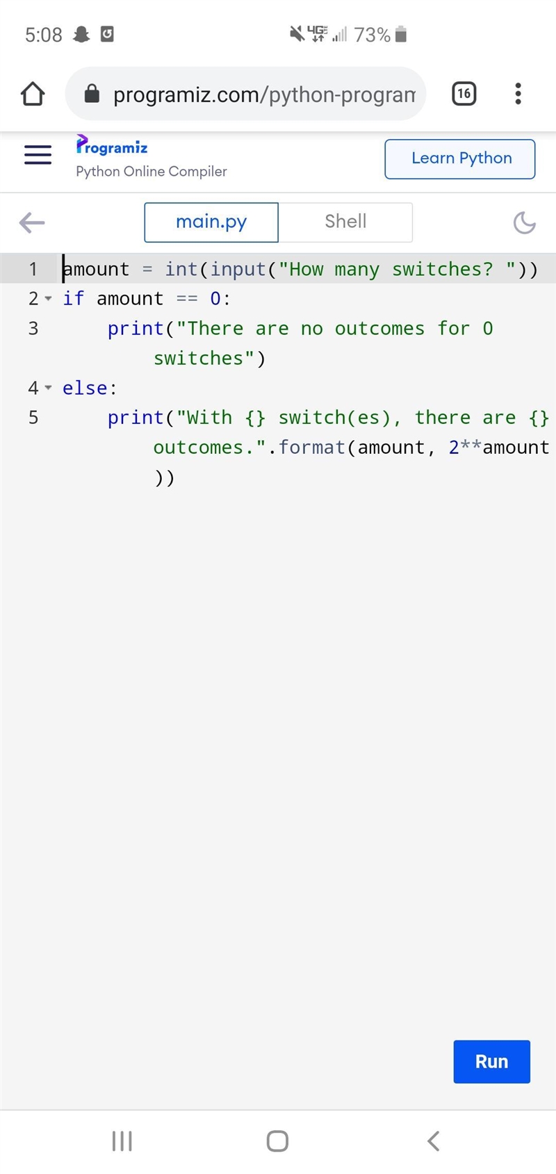 how to create a code in pyton to ask the user to enter the number of switches and-example-1