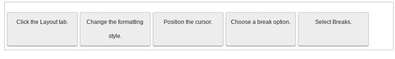 Place the steps in order for placing a section break-example-1