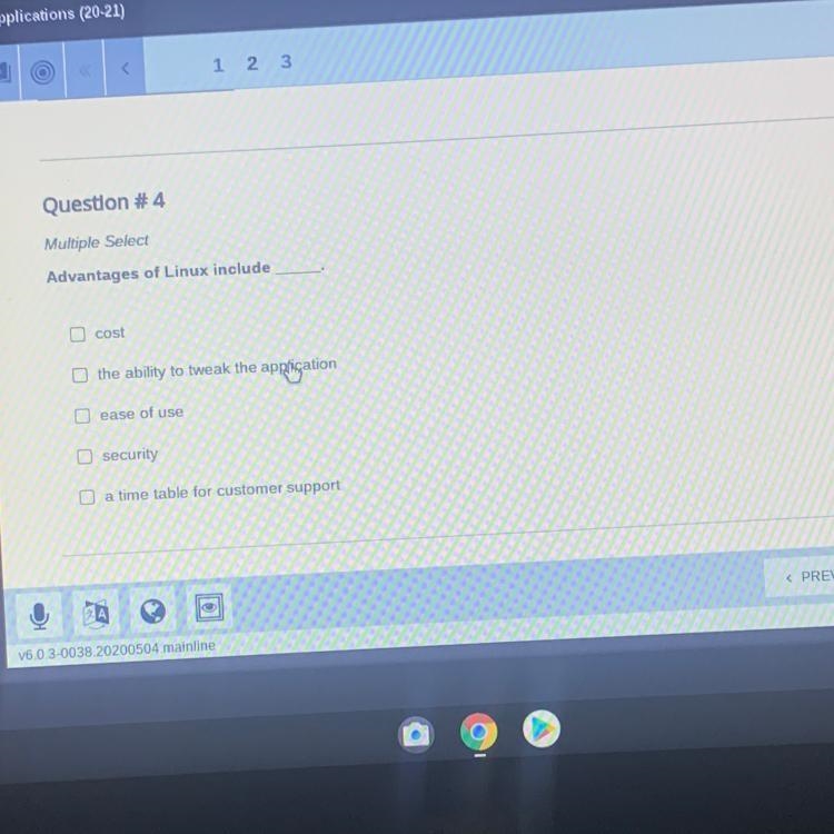 Advantages of Linux include_____. (Multiple choice)(photo attached) -cost -the ability-example-1