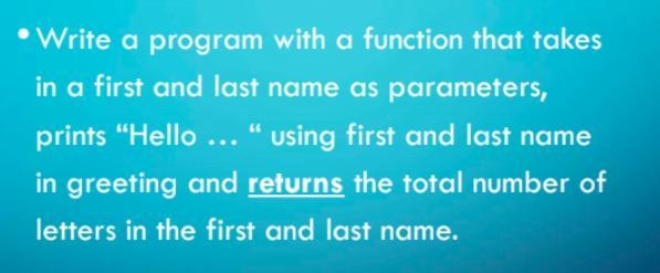 This is a python program. I managed to get this program to say hello to a user after-example-1