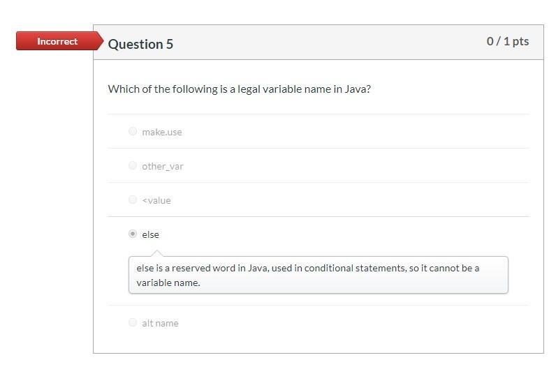 Which of the following is a legal variable name in Java? make.use other_var else else-example-1