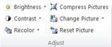 What formatting options are available in the Adjust group on the Picture Tools | Format-example-1