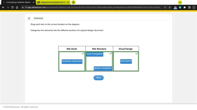 Categorize the elements into the different sections of a typical design document. grid-example-1