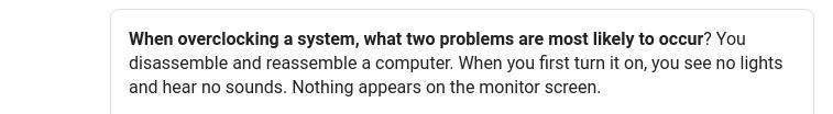 1. You disassemble and reassemble a computer. When you first turn it on, you see no-example-1