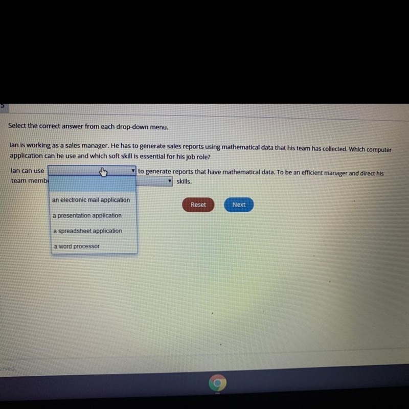 Which is correct? And for the second one the drop down answers are 1. Leadership 2.analytical-example-1