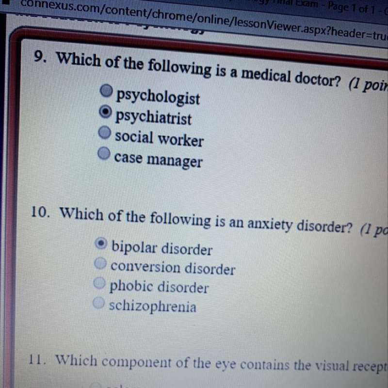 Which of the following is an anxiety disorder-example-1