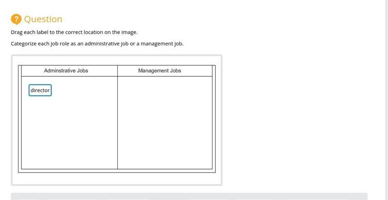 Drag each label to the correct location on the image. Categorize each job role as-example-1