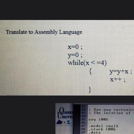 For this question Translate to assembly language!!!!!!!-example-1